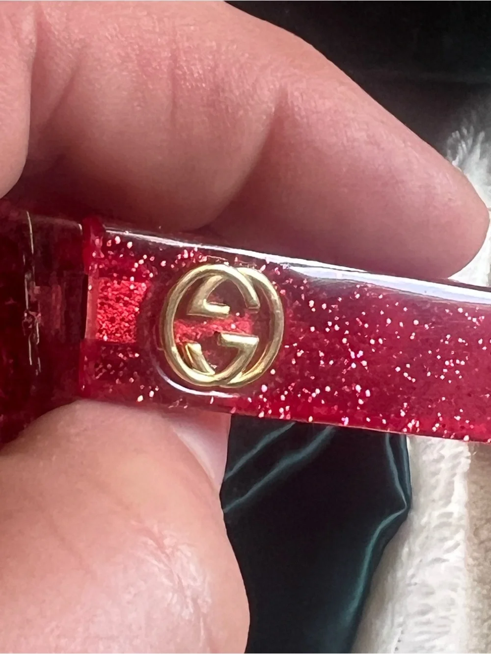 Gucci Glitter Hot Pink Round Cat-Eye Sunglasses